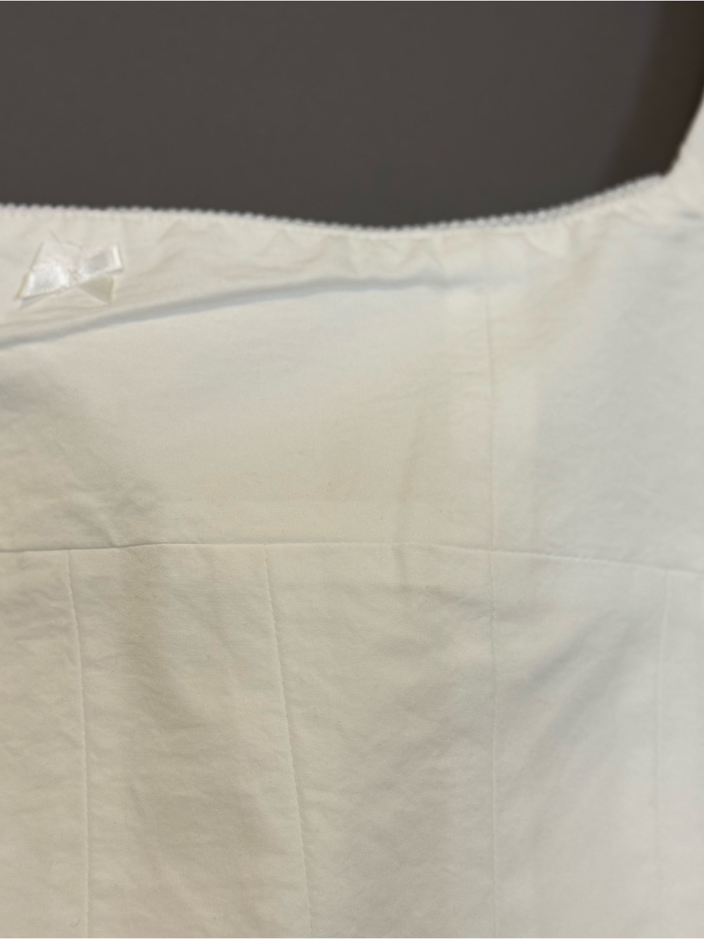 Dairy Boy American Cream Square Neck Cap Sleeve Corset Top Boning White 10 - Picture 6 of 11